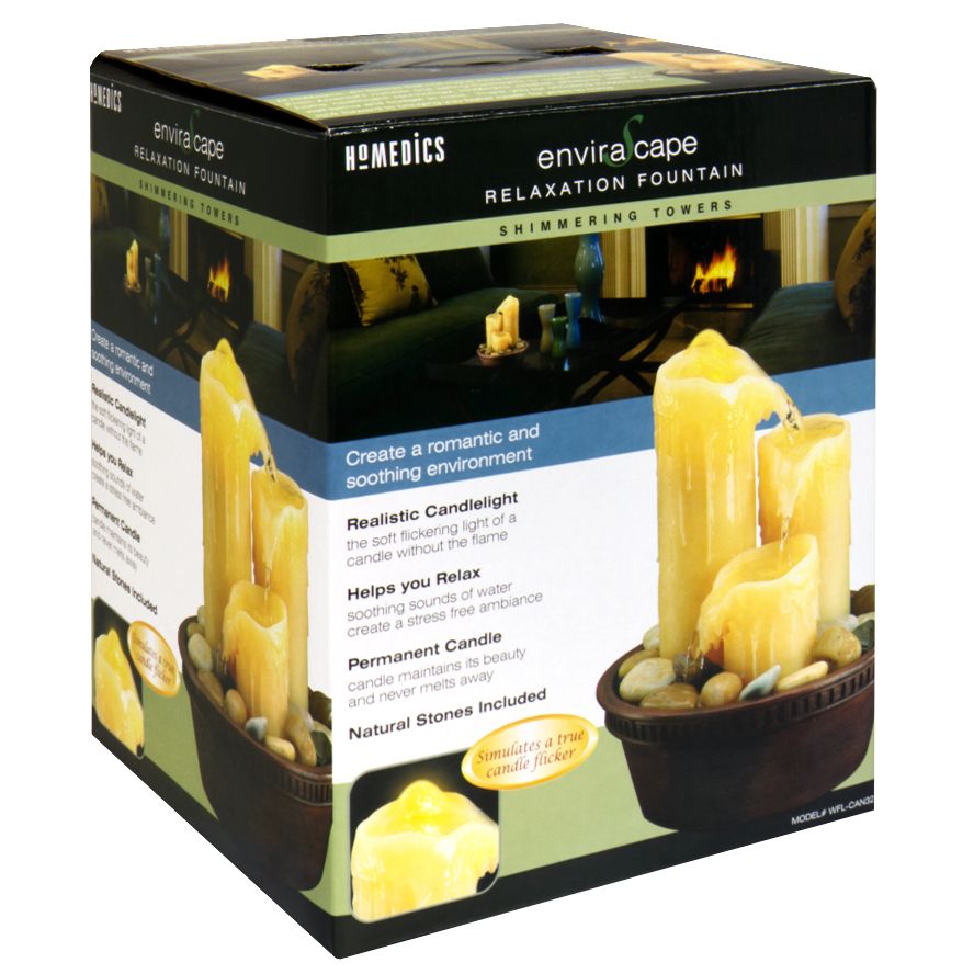 HoMedics EnviraScape Shimmering Towers Illuminated Relaxation Fountain