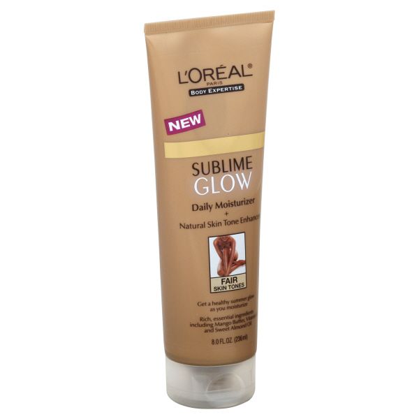L'Oreal Body Expertise Sublime Glow Daily Moisturizer + Natural Skin Tone Enhancer, Fair Skin Tones, 8 fl oz (236 ml)