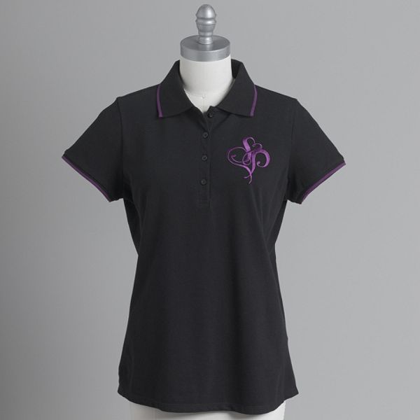 Fit: Juniors plus, Color: Black, Size: 1X Junior's Basic Polo - Plus