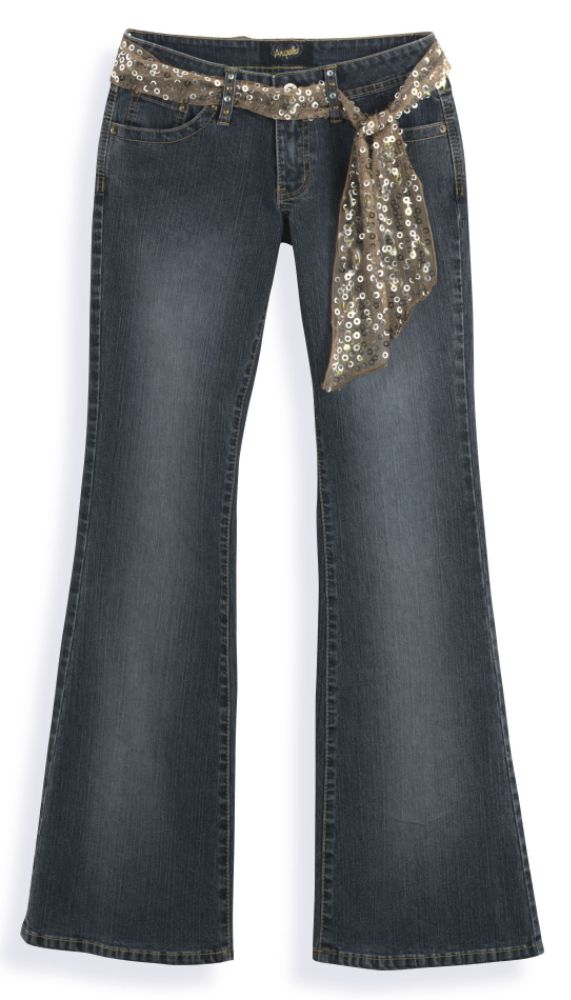 Angels Sequin Belt Straight Jean
