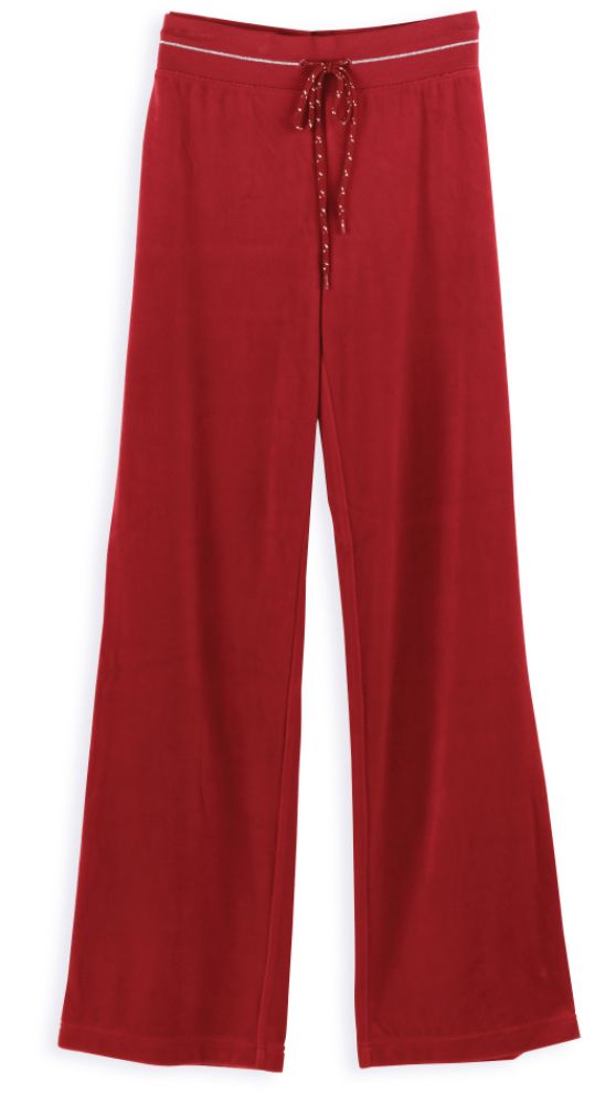 Personal Identity Velour Cargo Pant with Sliver Lurex