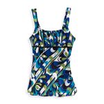By Line Print Charmeuse Tie Back