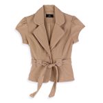 Byline Dobby Stripe Bengalind Short Sleeve Belted Jacket