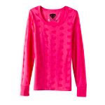 Jet Set Hearts Long Sleeve Burnout