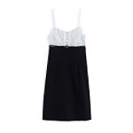 Trixxi Layered Dress with Ruffled Top