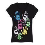 Liberty Hand Print Peace Signs Tee