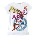 Liberty Peace Sign Love Heart Tee