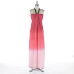 Hot Tempered Ombre Wood Bead Halter Maxi