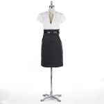Speechless Layered Ruffle Top Dress with Pinstripe Skirt