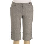 Byline Melange Cuffed Crop with Belt