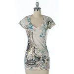Eyeshadow Floral Gold Foil Tee