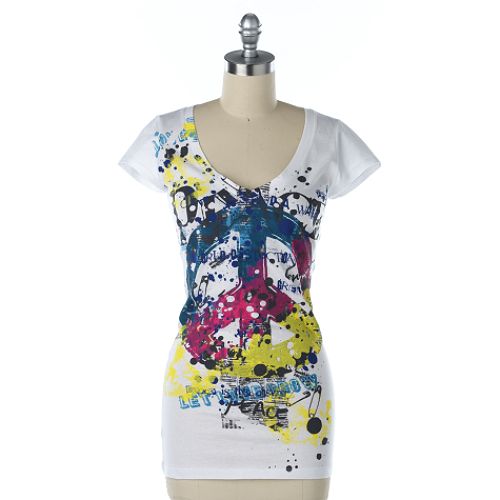 Eyeshadow Peace Newspaper Tee