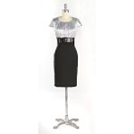 Speechless Pleat Neck Charmuese Layered Dress