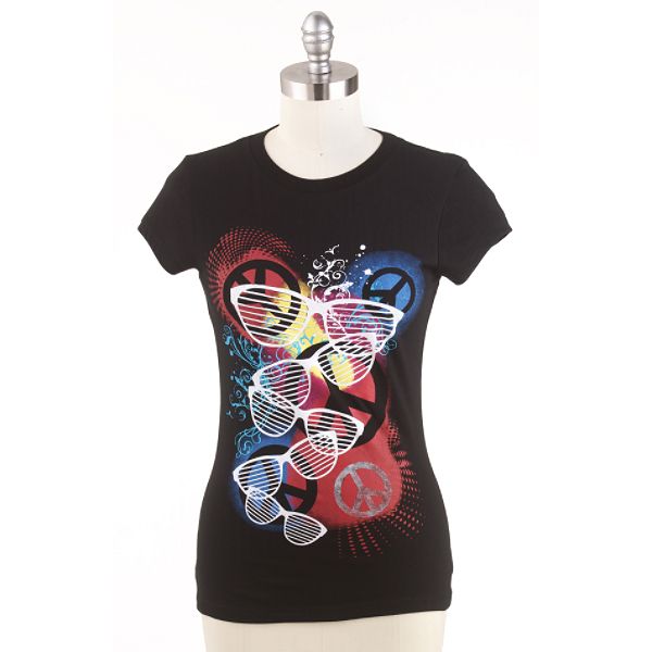Vintage 1955 Sunglasses And Peace Signs Tee
