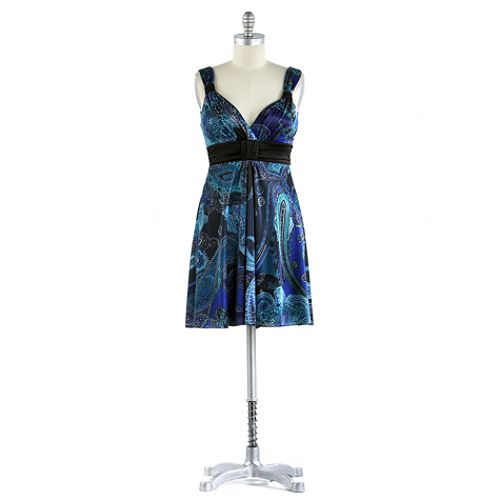 Speechless Paisley Print Pleated Dress