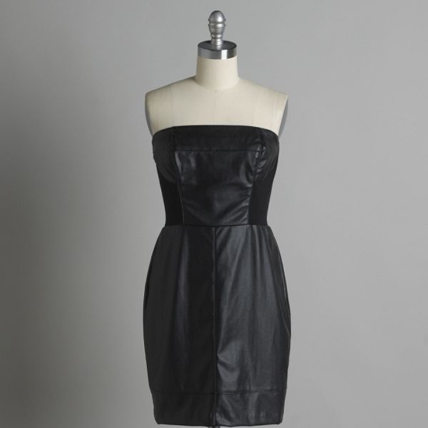 Te Amo Junior's Tube Style Faux-Leather Mini Dress