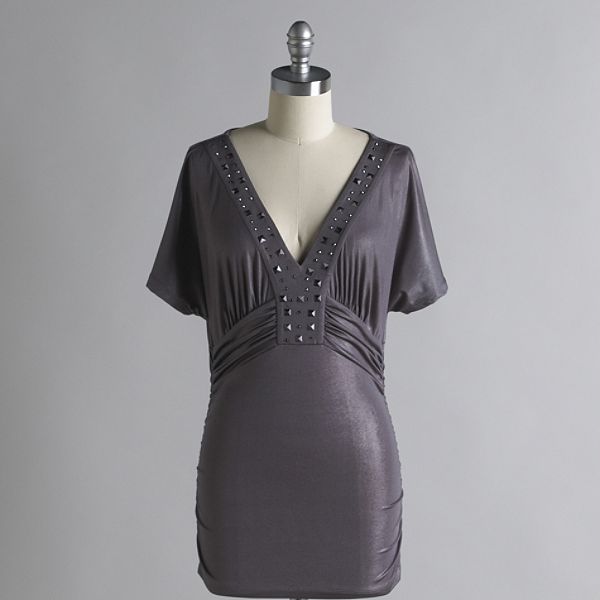 Fit: Juniors plus, Color: Gunmetal Gray, Size: 1X Junior's Short
