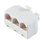 Philips Triplex Phone Jack, White