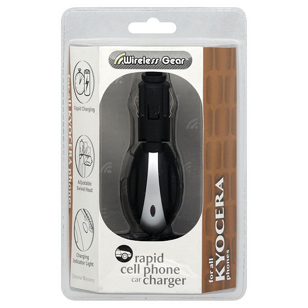 Wireless Gear Cell Phone Car Charger, Rapid, For all Kyocera Phones, 1 charger