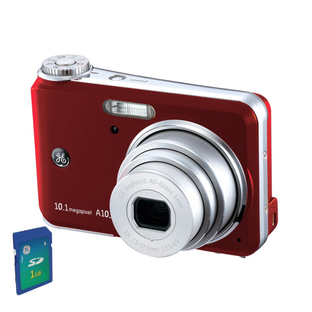 GE A1030 10.1MP Digital Camera - Red