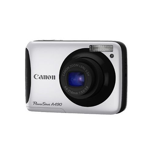 Canon A490 4258B001 Powershot 10.0 Megapixel Digital Camera 3.3X Optical Zoom w  2.5"...