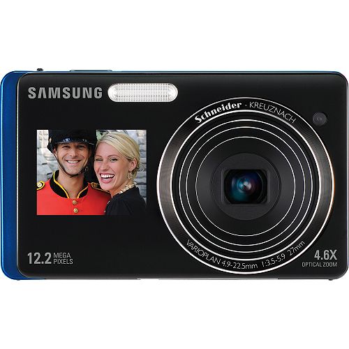 Samsung DualView 12.2 Megapixel 4.6X Optical Zoom Dual LCD Digital Camera - Blue
