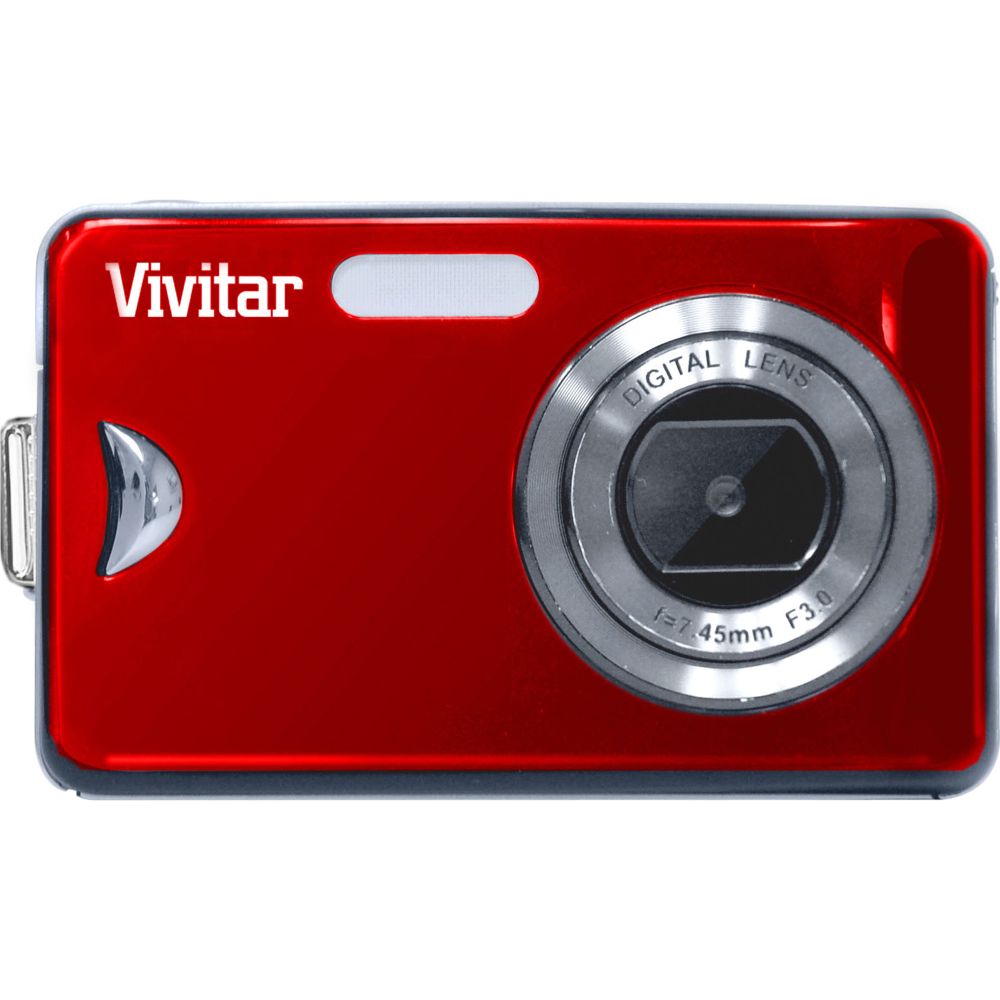 Vivitar ViviCam 8.1 Megapixel 3X Optical Zoom Digital Camera - Red