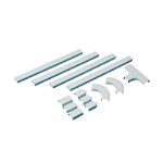 Wire Trak Wire Management Kit for Computer Peripherals, White, Covers 4 ft.