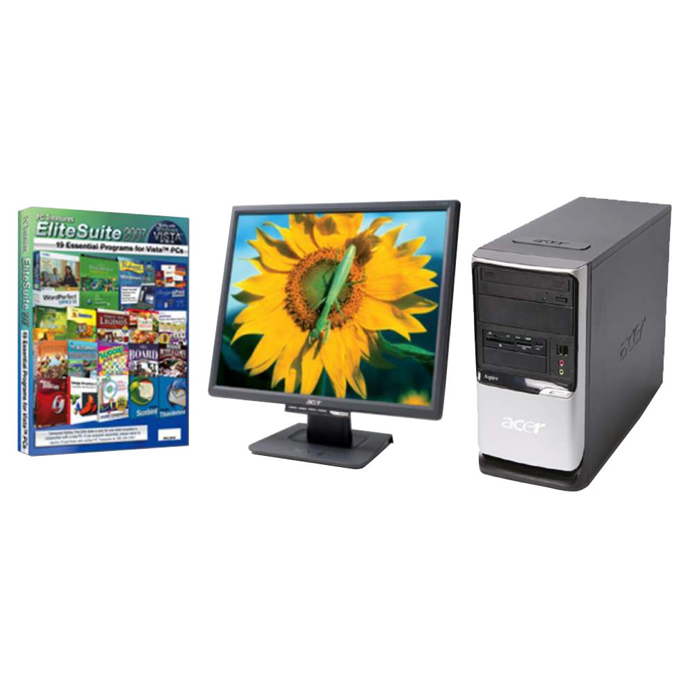 Acer AMD Sempron 3400 512MB 160GB DVDRW Vista Basic 17LCD Elite 2007