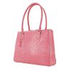 Komen Milano Laptop Handbag Faux-Croc Pink
