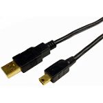 Buy Cables Unlimited 2 Meter USB 2.0 Gold Connector Mini5 (Black) by Wynit