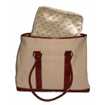 Mango Tango Canvas totebag with removable notebook PC sleeve