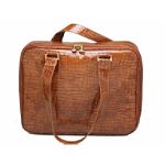 Mango Tango Brown Faux Croc Bag