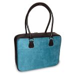 Mango Tango Turquoise Solid Faux Suede Bag