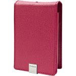 Canon Pink Deluxe Leather Case For Powershot-SD1000