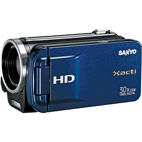 Sanyo Blue 2MP HD 720p Dual Digital Video Camera with 3.0" LCD