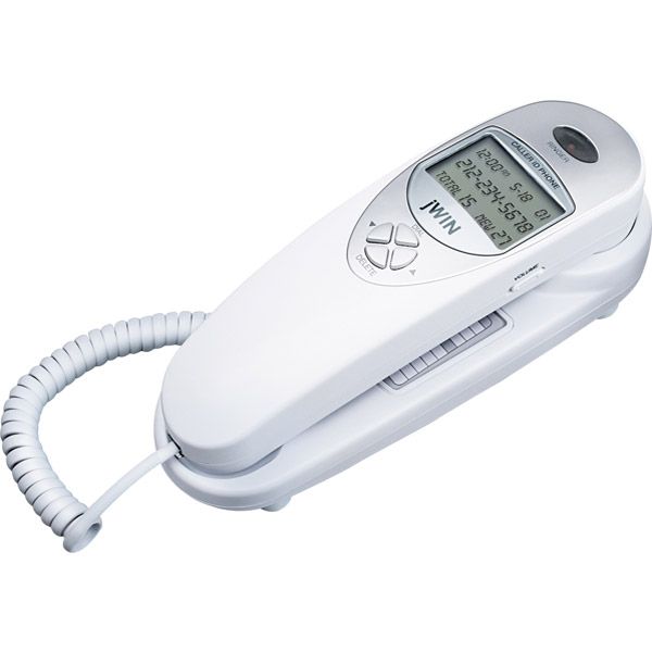jWIN Corded Telephone With Caller ID - White