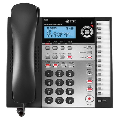 Buy AT&T 4-Line Corded Caller ID Speakerphone with Answering System, Black