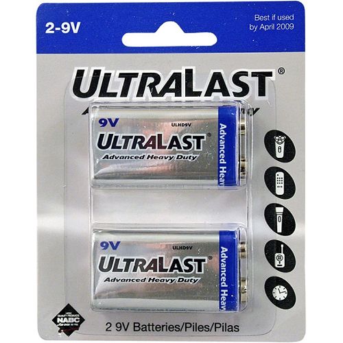 9V Heavy-Duty Zinc Chloride Batteries - 2 Pack - ULHD29V Best Price