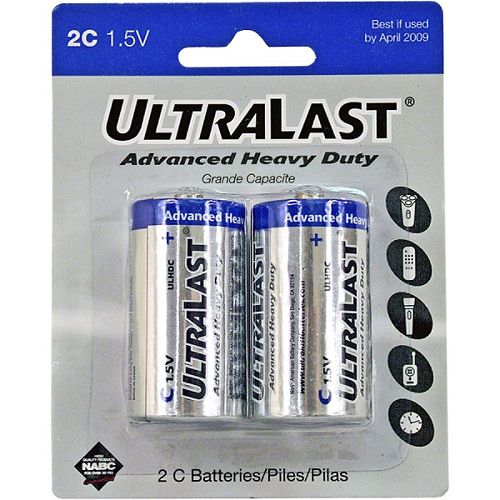 Ultralast C Cell Heavy-Duty Zinc Chloride Batteries - 2 Pack - ULHD2C Best Price
