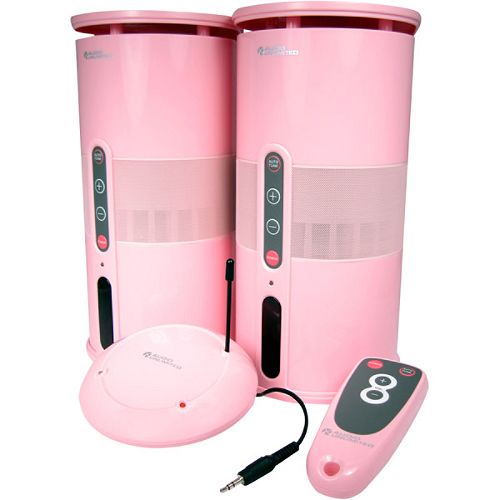 Buy Cables Unlimited 900MHz Pink Wireless Speakers With Remote
