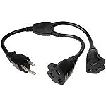 Cables Unlimited 1' Outlet Xtender Power Cord Splitter