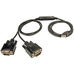Cables Unlimited USB Cable to Dual DB9 Serial Adapter