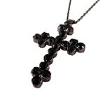 Metaphor Black Stone Cross Pendant