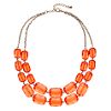 Double Hematite & Topaz Faceted Necklace