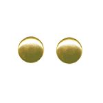 Apostrophe Gold Button Earrings