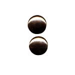 Apostrophe Bronze Button Earrings