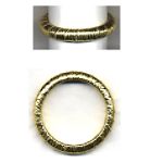 Apostrophe Metallic Gold Vinyl Bangle