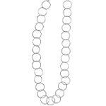 Necklace, Long Small/Medium Circle, Silver