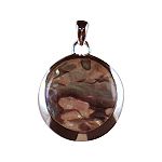 Covington Round Abalone Slide - Silver